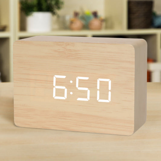 Creative Fashion Simple LED Wooden Clock